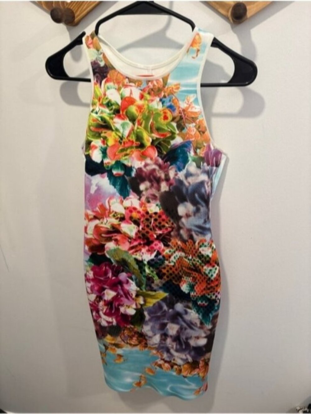 Clover Canyon Pool Flower Neoprene Bodycon Dress